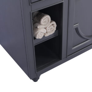 Laviva Odyssey 48" Maple Grey Bathroom Vanity with Matte White VIVA Stone Solid Surface Countertop