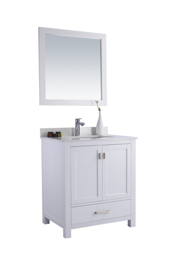 Laviva Wilson 30" White Bathroom Vanity with White Quartz Countertop