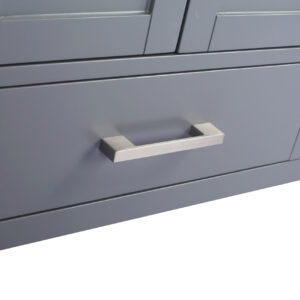 Laviva Wilson 48" Grey Bathroom Vanity with Matte White VIVA Stone Solid Surface Countertop