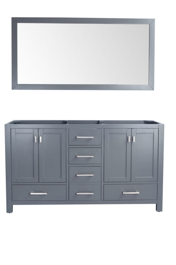 Laviva Wilson 60" Grey Double Sink Bathroom Vanity Cabinet