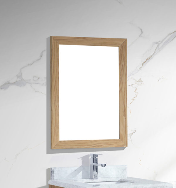 Laviva Sterling 24" Framed Rectangular California White Oak Mirror