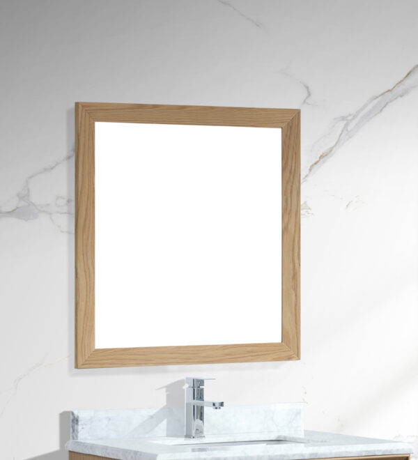 Laviva Sterling 30" Framed Square California White Oak Mirror