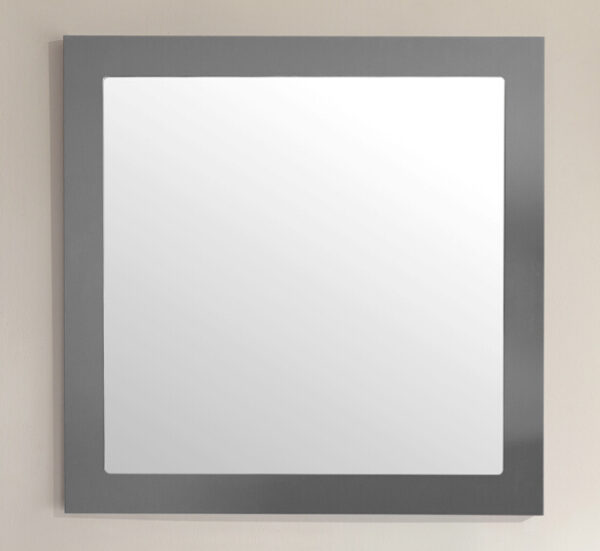 Laviva Sterling 30" Framed Square Maple Grey Mirror