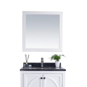 Laviva Sterling 30" Framed Square White Mirror