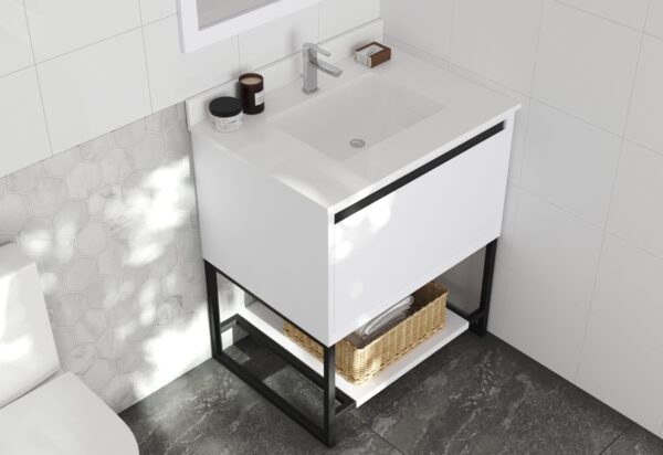 Laviva Alto 30" White Bathroom Vanity with White Quartz Countertop