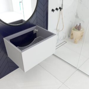 Laviva Vitri 30" Cloud White Wall Hung Bathroom Vanity Cabinet