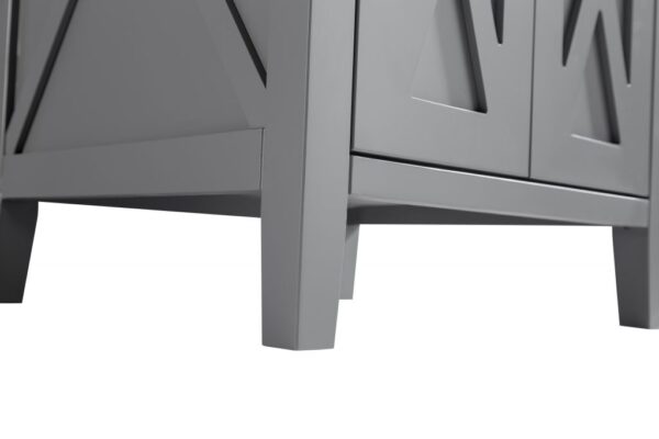 Laviva Wimbledon 24" Grey Bathroom Vanity with Matte White VIVA Stone Solid Surface Countertop