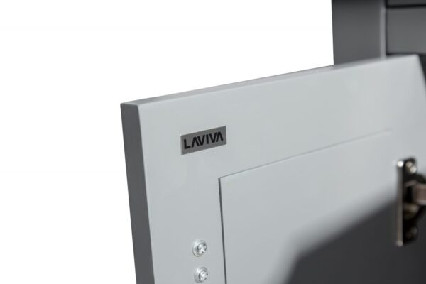 Laviva Wimbledon 24" Grey Bathroom Vanity with Matte White VIVA Stone Solid Surface Countertop