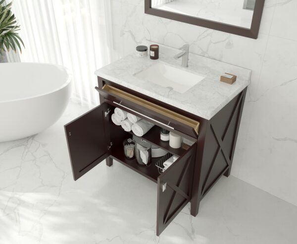 Laviva Wimbledon 36" Brown Bathroom Vanity Cabinet