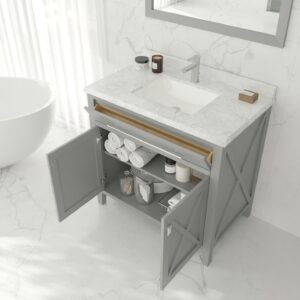 Laviva Wimbledon 36" Grey Bathroom Vanity Cabinet