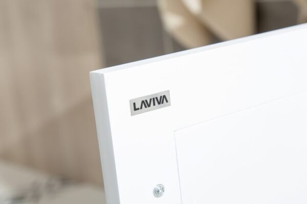 Laviva Wimbledon 36" White Bathroom Vanity with Black Wood Marble Countertop