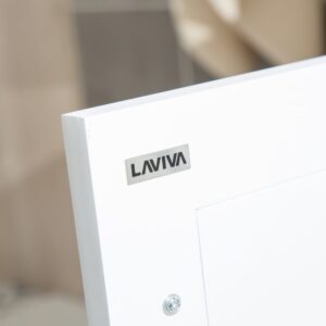 Laviva Wimbledon 36" White Bathroom Vanity with Matte White VIVA Stone Solid Surface Countertop