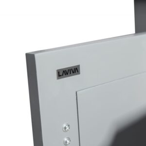 Laviva Wimbledon 60" Grey Double Sink Bathroom Vanity with Matte White VIVA Stone Solid Surface Countertop