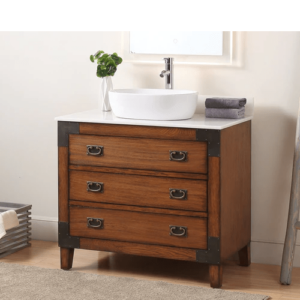 Chans Furniture CF-35535 Akira 36 Inch Vessel Sink Traditional Style Bathroom Vanity