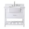 Chans Furniture 7036-WT36-RA 36 Inches Kendia Farmhouse Sink Bathroom Vanity