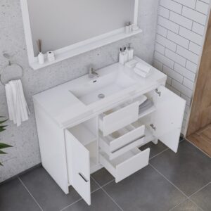 Alya Bath AB-MD648 Sortino 47 1/4 Inch Modern Bathroom Vanity