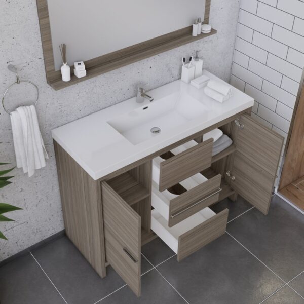 Alya Bath AB-MD648 Sortino 47 1/4 Inch Modern Bathroom Vanity