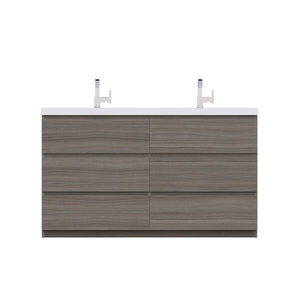 Alya Bath AB-MOA60D Paterno 59 1/8 Inch Double Modern Freestanding Bathroom Vanity