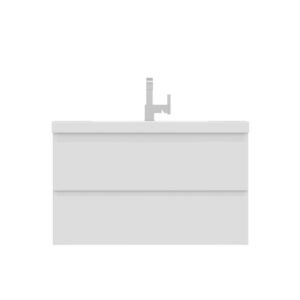 Alya Bath AB-MOF42 Paterno 42 Inch Modern Wall Mounted Bathroom Vanity