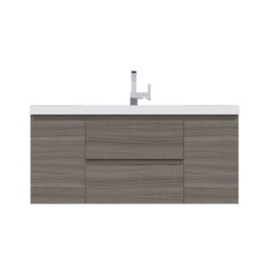 Alya Bath AB-MOF48 Paterno 47 1/4 Inch Modern Wall Mounted Bathroom Vanity