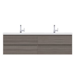 Alya Bath AB-MOF72D Paterno 70 7/8 Inch Modern Wall Mounted Bathroom Vanity