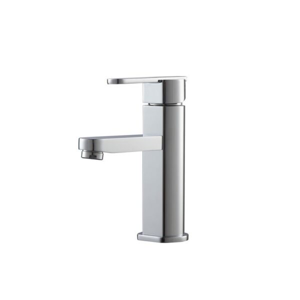 Kubebath AFB033 Aqua Roundo Single Hole Mount Bathroom Vanity Faucet in Chrome