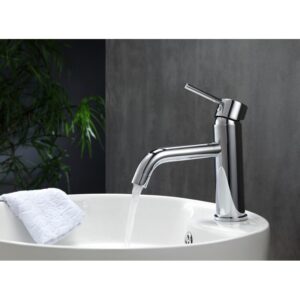 KubeBath AFB090 Aqua Rondo Single Hole Mount Bathroom Vanity Faucet in Chrome