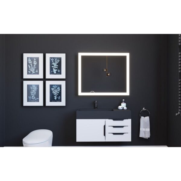 Castello USA ANGELINA3036 Angelina 30 x 36 Inch LED Bathroom Mirror with Touch Button Activation