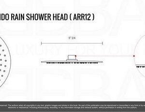 Kubebath ARR12 Aqua Rondo by KubeBath 12 Inch Super Slim Round Shower Head