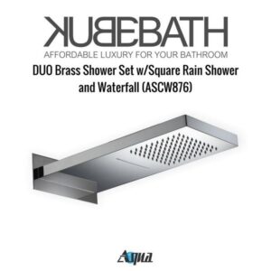 Kubebath KB ASA17W Aqua Piazza Wall Mount Shower Arm