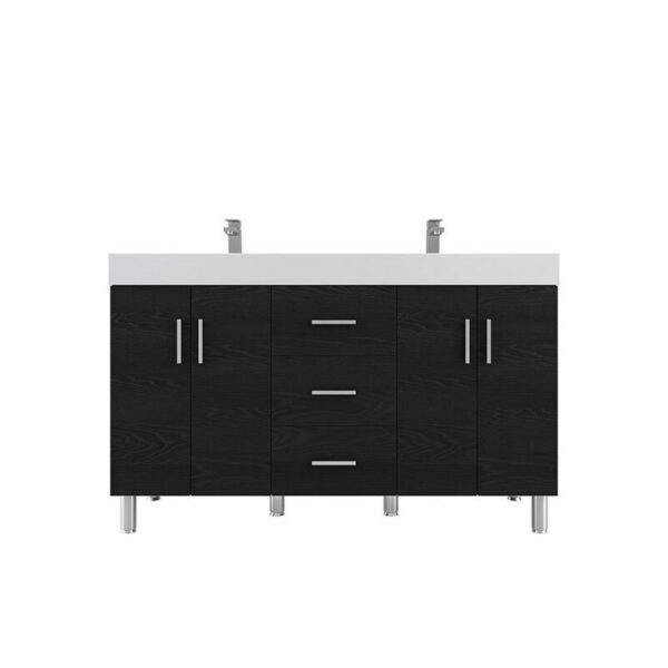 Alya Bath AT-8043-60 Ripley 59 1/8 Inch Freestanding Double Sink Bathroom Vanity