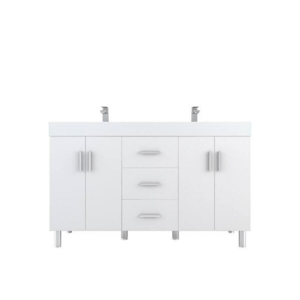 Alya Bath AT-8043-60 Ripley 59 1/8 Inch Freestanding Double Sink Bathroom Vanity