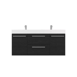 Alya Bath AT-8047-60 Ripley 59 1/8 Inch Wall Mounted Double Sink Bathroom Vanity