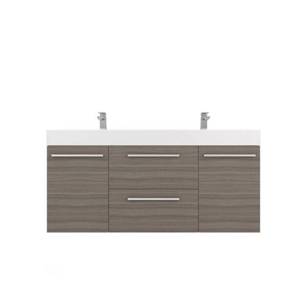 Alya Bath AT-8047-60 Ripley 59 1/8 Inch Wall Mounted Double Sink Bathroom Vanity