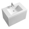 Kubebath BALLI32 Balli 31 7/8 Inch Modern Wall Mounted Single Sink Bathroom Vanity with Reinforced Acrylic Composite Top