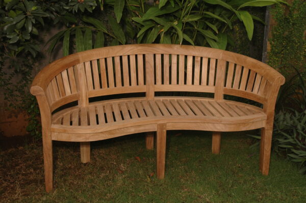 Anderson Curve 3 Seater Bench Extra Thick Wood