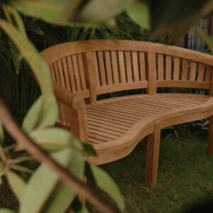 Anderson Curve 3 Seater Bench Extra Thick Wood