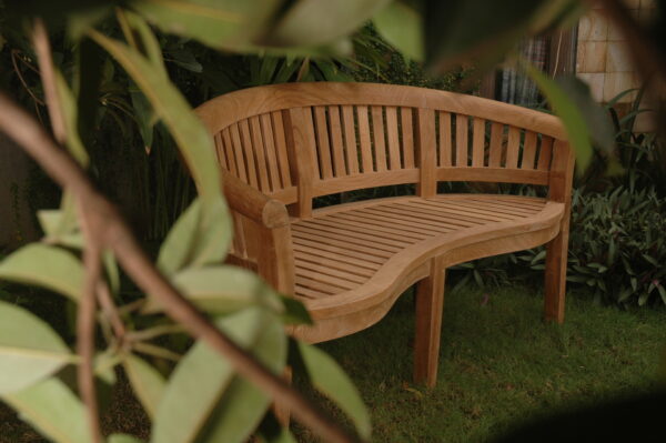 Anderson Curve 3 Seater Bench Extra Thick Wood