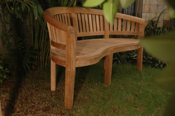 Anderson Curve 3 Seater Bench Extra Thick Wood