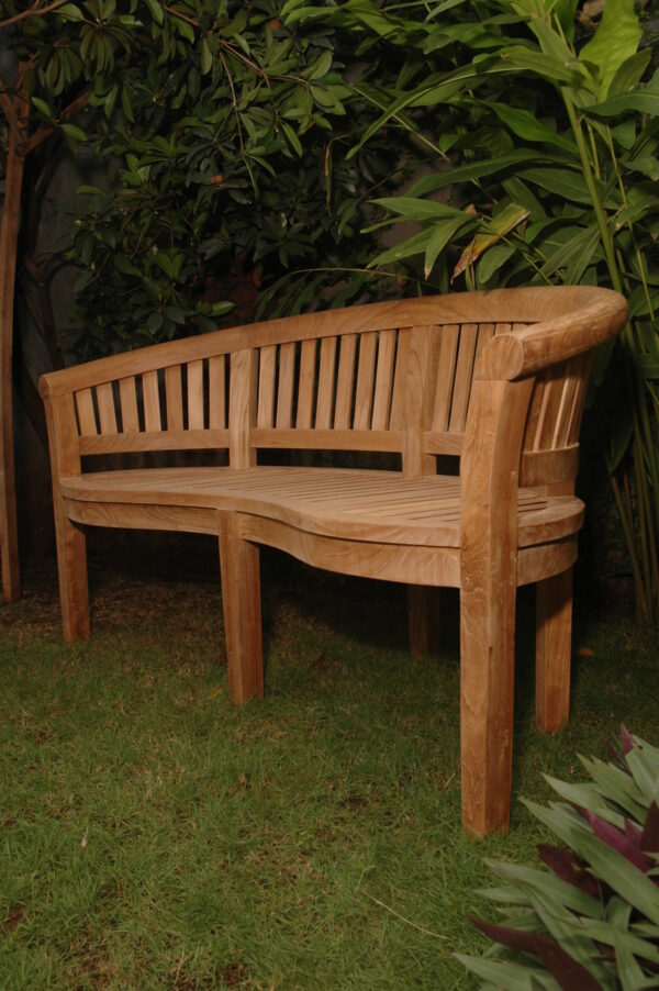 Anderson Curve 3 Seater Bench Extra Thick Wood