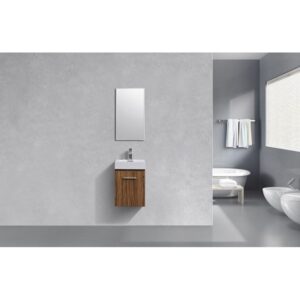 Kubebath BSL16 Bliss 16 Inch Wall Mount Single Sink Bath Vanity