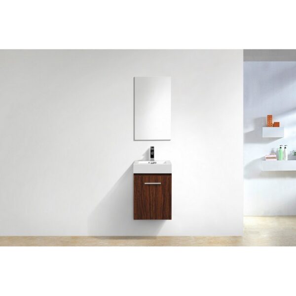 Kubebath BSL16 Bliss 16 Inch Wall Mount Single Sink Bath Vanity