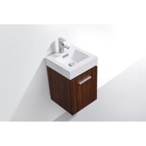 Kubebath BSL16 Bliss 16 Inch Wall Mount Single Sink Bath Vanity