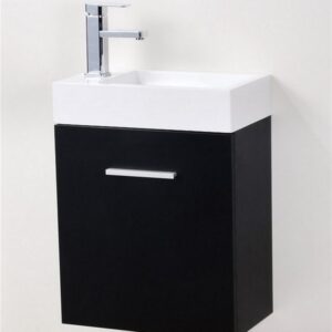 Kubebath BSL18 Bliss 18 1/4 Inch Wall Mount Single Sink Bath Vanity