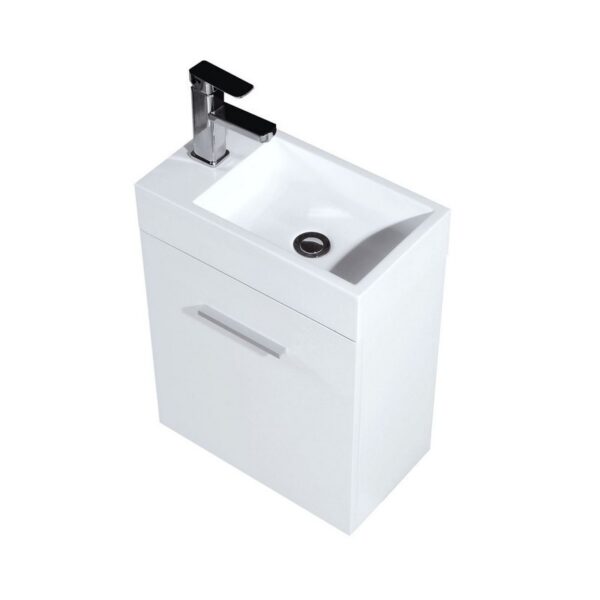 Kubebath BSL18 Bliss 18 1/4 Inch Wall Mount Single Sink Bath Vanity