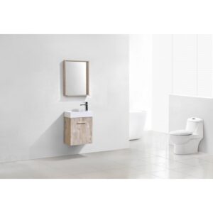 Kubebath BSL18 Bliss 18 1/4 Inch Wall Mount Single Sink Bath Vanity