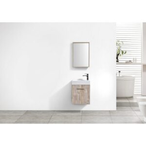 Kubebath BSL18 Bliss 18 1/4 Inch Wall Mount Single Sink Bath Vanity