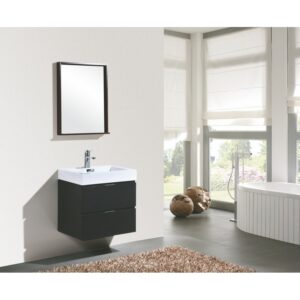 Kubebath BSL24 Bliss 23 5/8 Inch Wall Mount Single Sink Bath Vanity