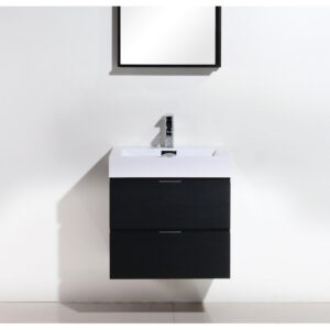 Kubebath BSL24 Bliss 23 5/8 Inch Wall Mount Single Sink Bath Vanity