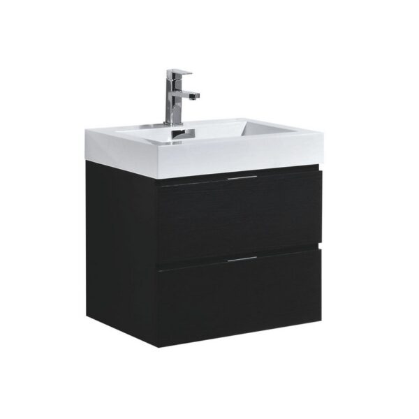 Kubebath BSL24 Bliss 23 5/8 Inch Wall Mount Single Sink Bath Vanity